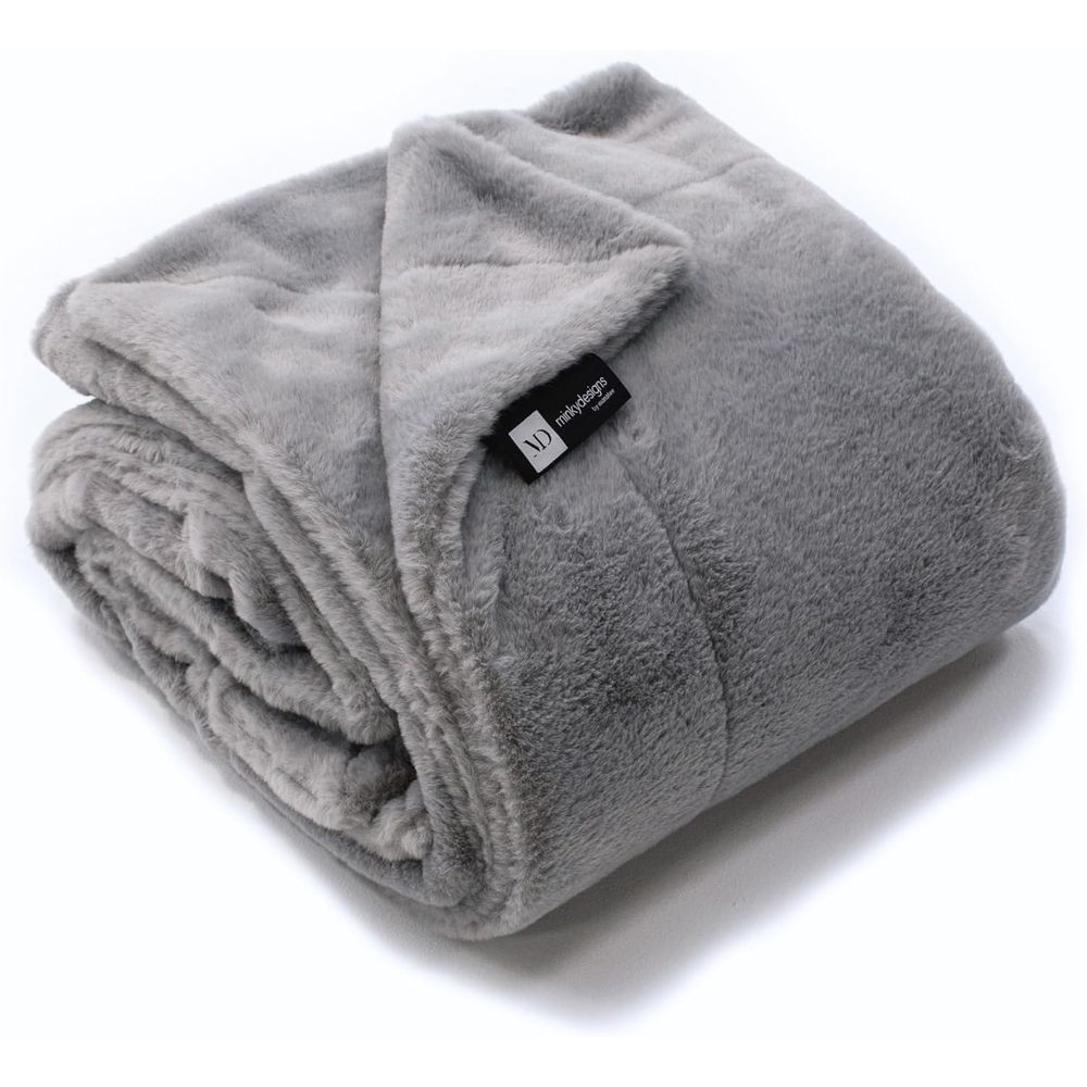 Cashmere Throw Blanket - 밍키 디자인 애쉬 그레이 밍키 블랭킷