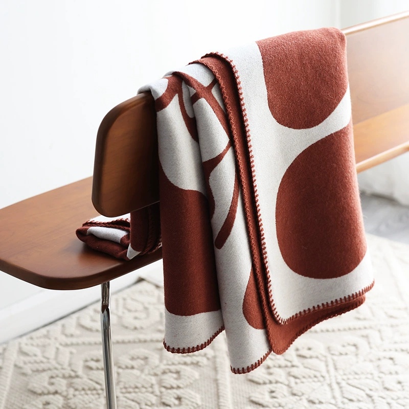 Cashmere Throw Blanket - 자카드 가짜 캐시미어 담요 캐주얼 소파