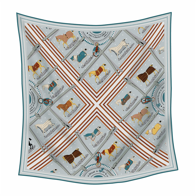 Cashmere Throw Blanket - 90CM 패션 프린트 캐시미어 실크 스카프