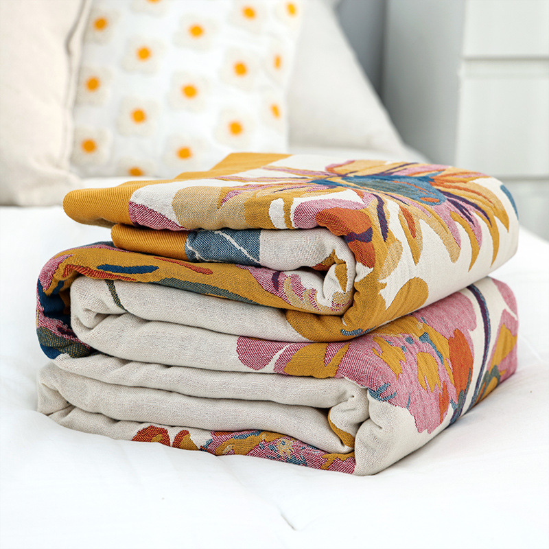 Cashmere Throw Blanket - 침대 소파 담요 모슬린 거즈 던지기