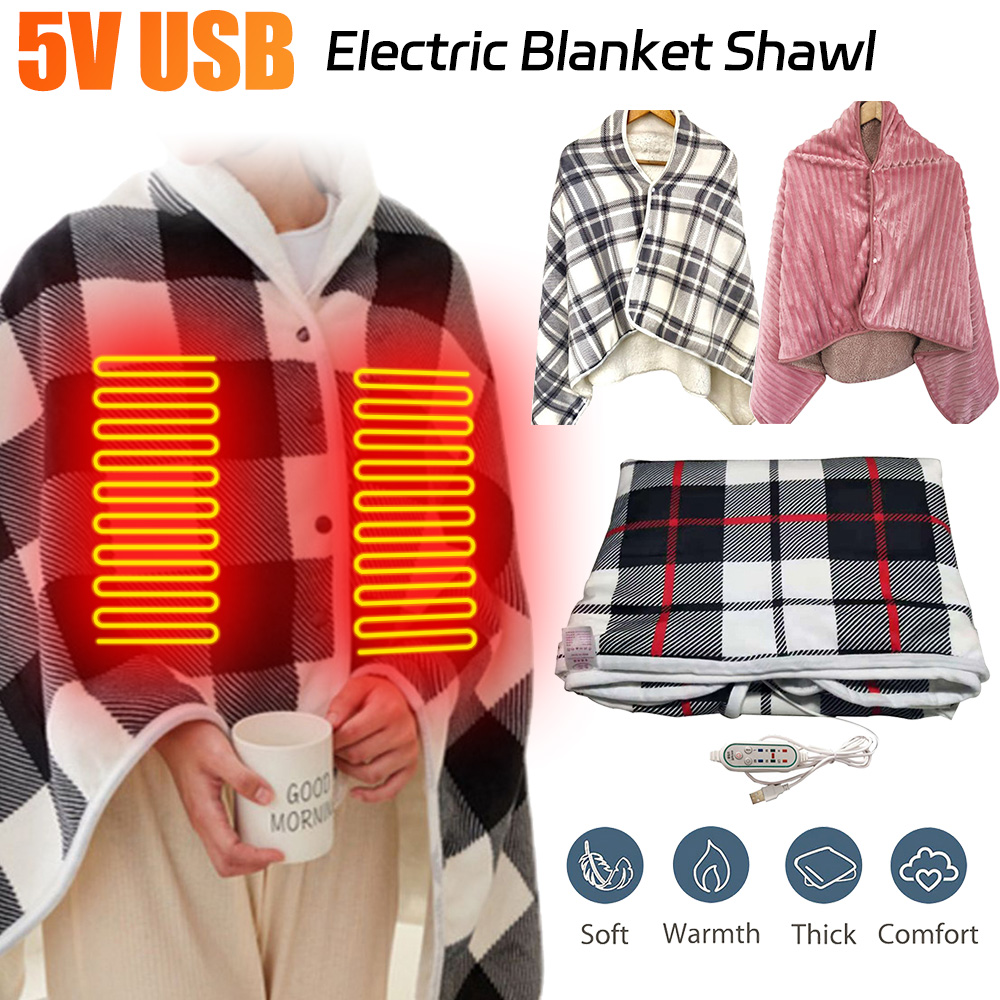5V 웨어러블 전기 담요 숄 3단계 온열 담요 USB  - Cashmere Throw Blanket 리뷰 및 가격