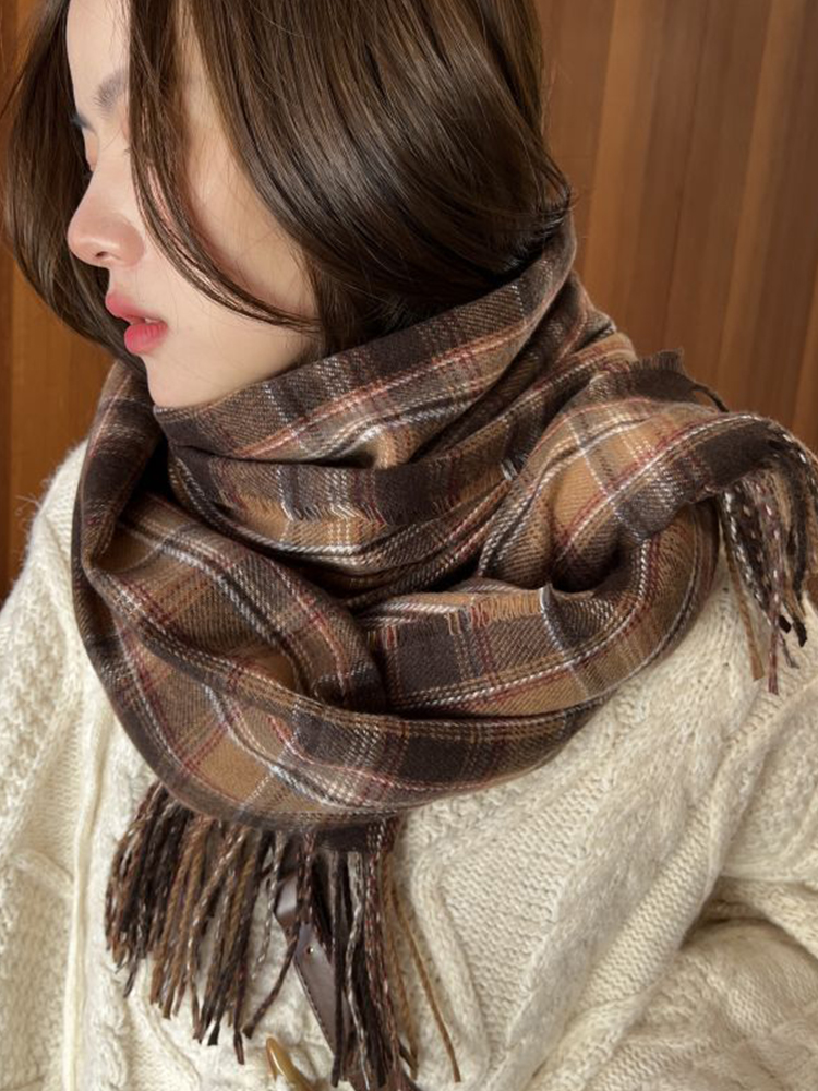 새로운 모조 캐시미어 여성 스카프 겨울 프레피 스타일  - Cashmere Throw Blanket 리뷰 및 가격