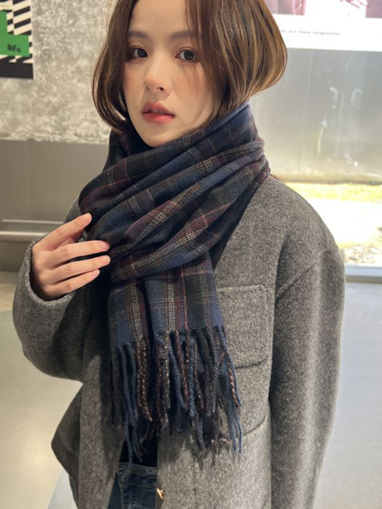 새로운 모조 캐시미어 여성 스카프 겨울 프레피 스타일  - Cashmere Throw Blanket 리뷰 및 가격
