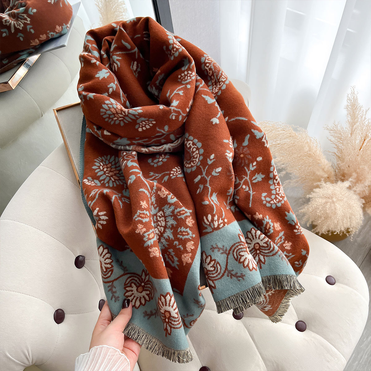 럭셔리 겨울 인조 캐시미어 캐슈 여성 파시미나 블랭킷  - Cashmere Throw Blanket 리뷰 및 가격