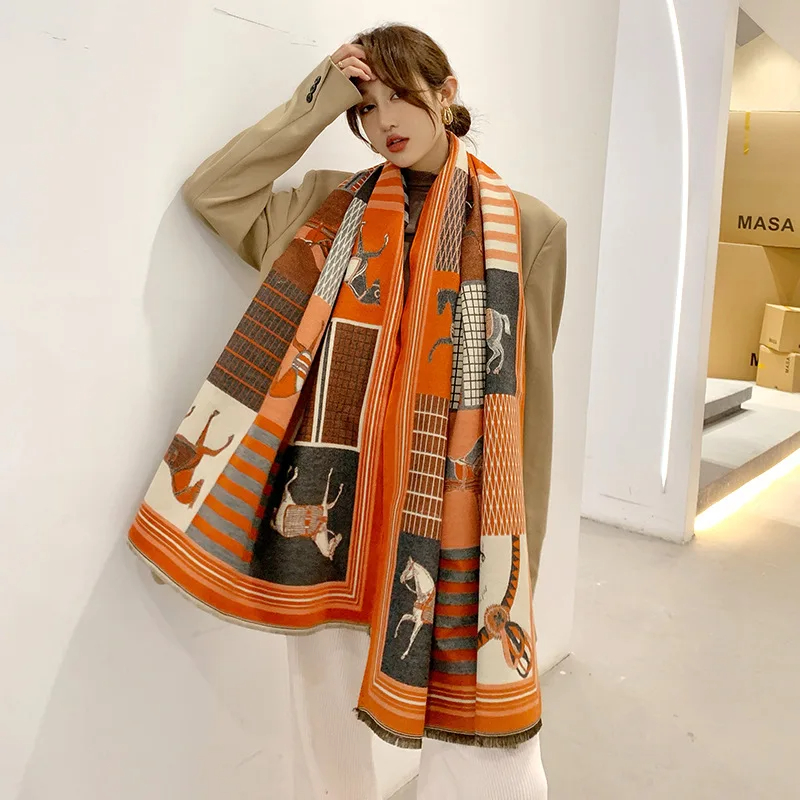 2024 새로운 럭셔리 겨울 캐시미어 스카프 여성 디자 - Cashmere Throw Blanket 리뷰 및 가격