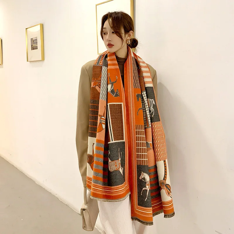 2024 새로운 럭셔리 겨울 캐시미어 스카프 여성 디자 - Cashmere Throw Blanket 리뷰 및 가격