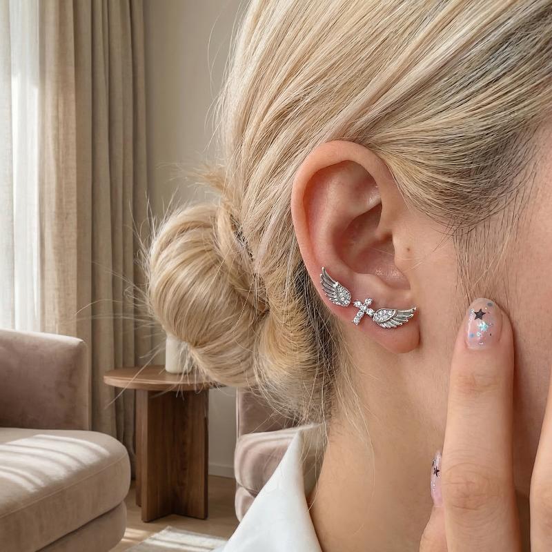 천사 날개 십자가 귀걸이 여성용 럭셔리 빈티지 스타일  - Luxury Lifestyle For Women 리뷰 및 가격