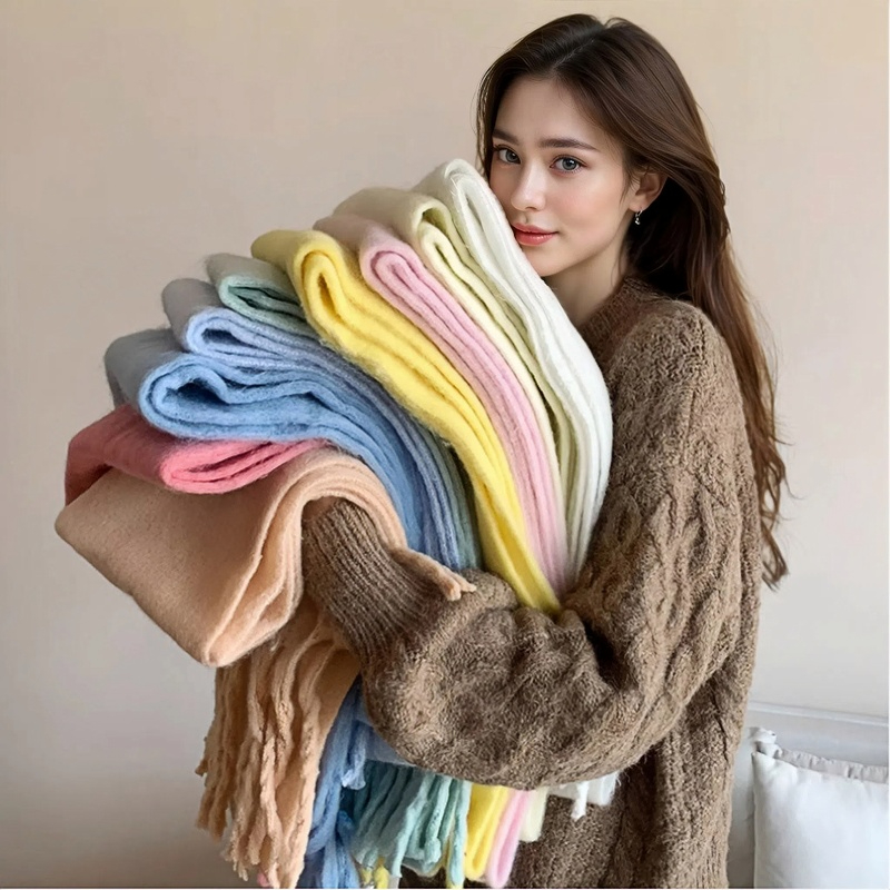 여성용 겨울 스카프 캐시미어 따뜻한 솔리드 핑크 파시미 - Cashmere Throw Blanket 리뷰 및 가격