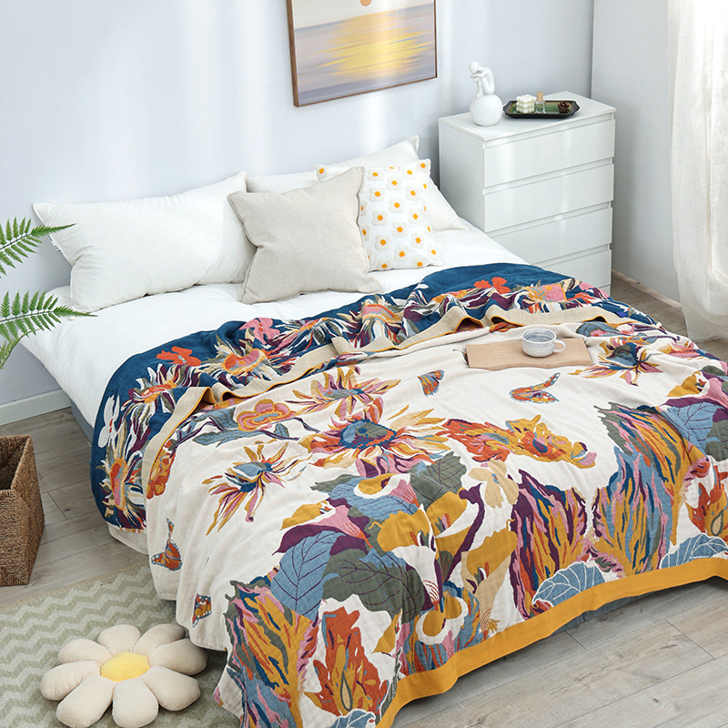 침대 소파 담요 모슬린 거즈 던지기 수건, 싱글 더블  - Cashmere Throw Blanket 리뷰 및 가격